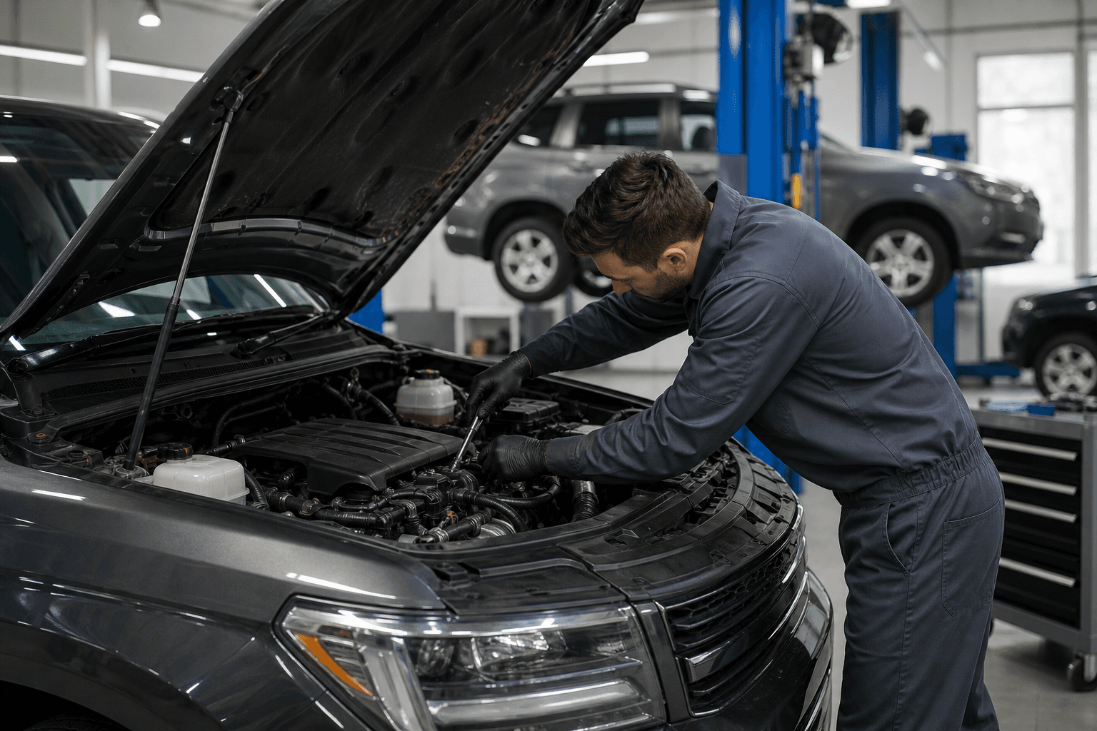Engine bay mechanical service